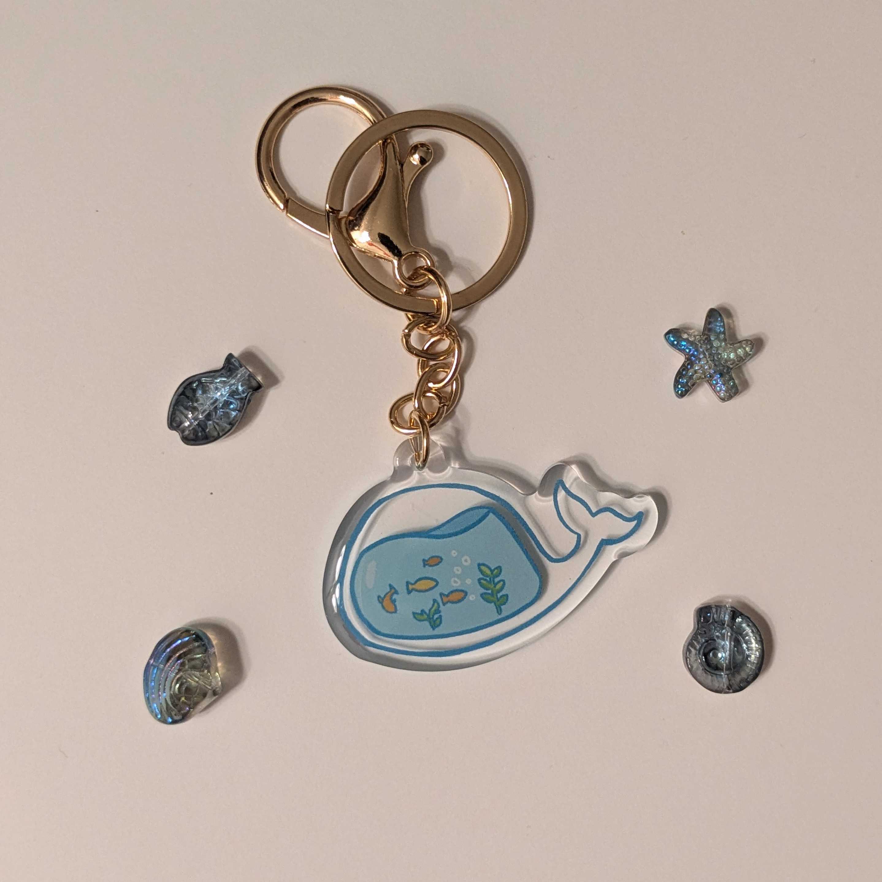 Whale Aquarium Keychain