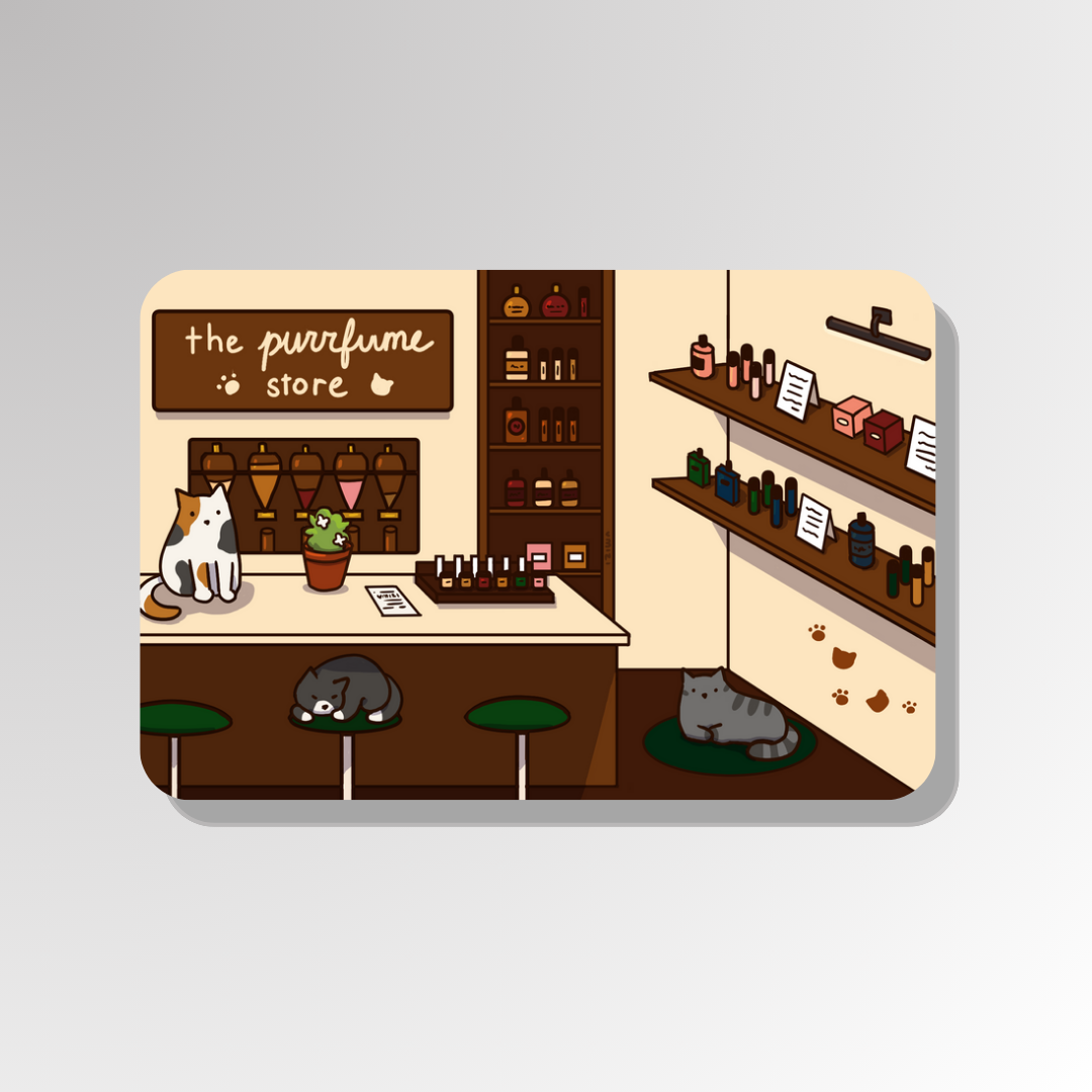 Purrfume Store postcard