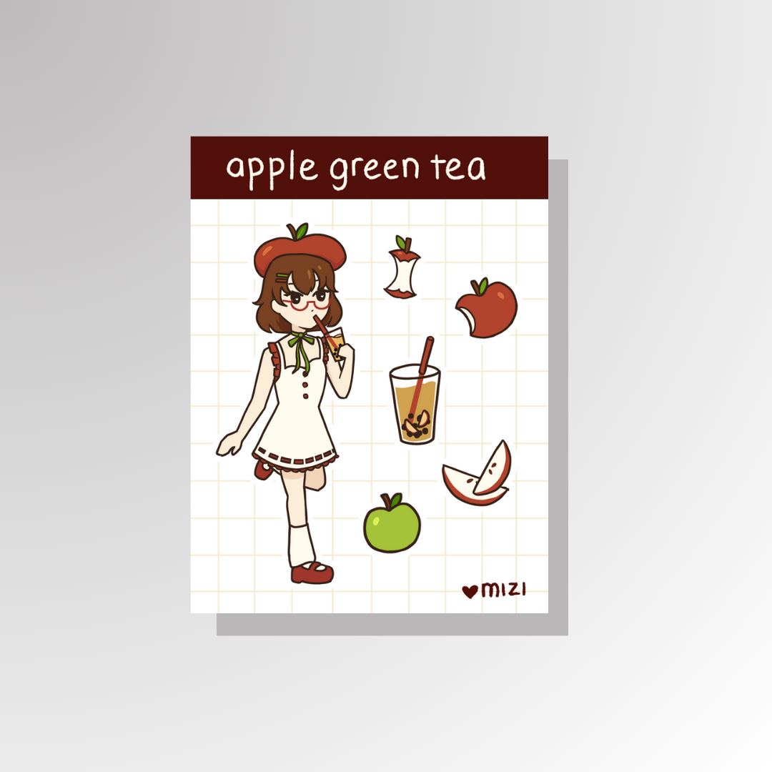Apple Green Tea Mini Sticker Sheet