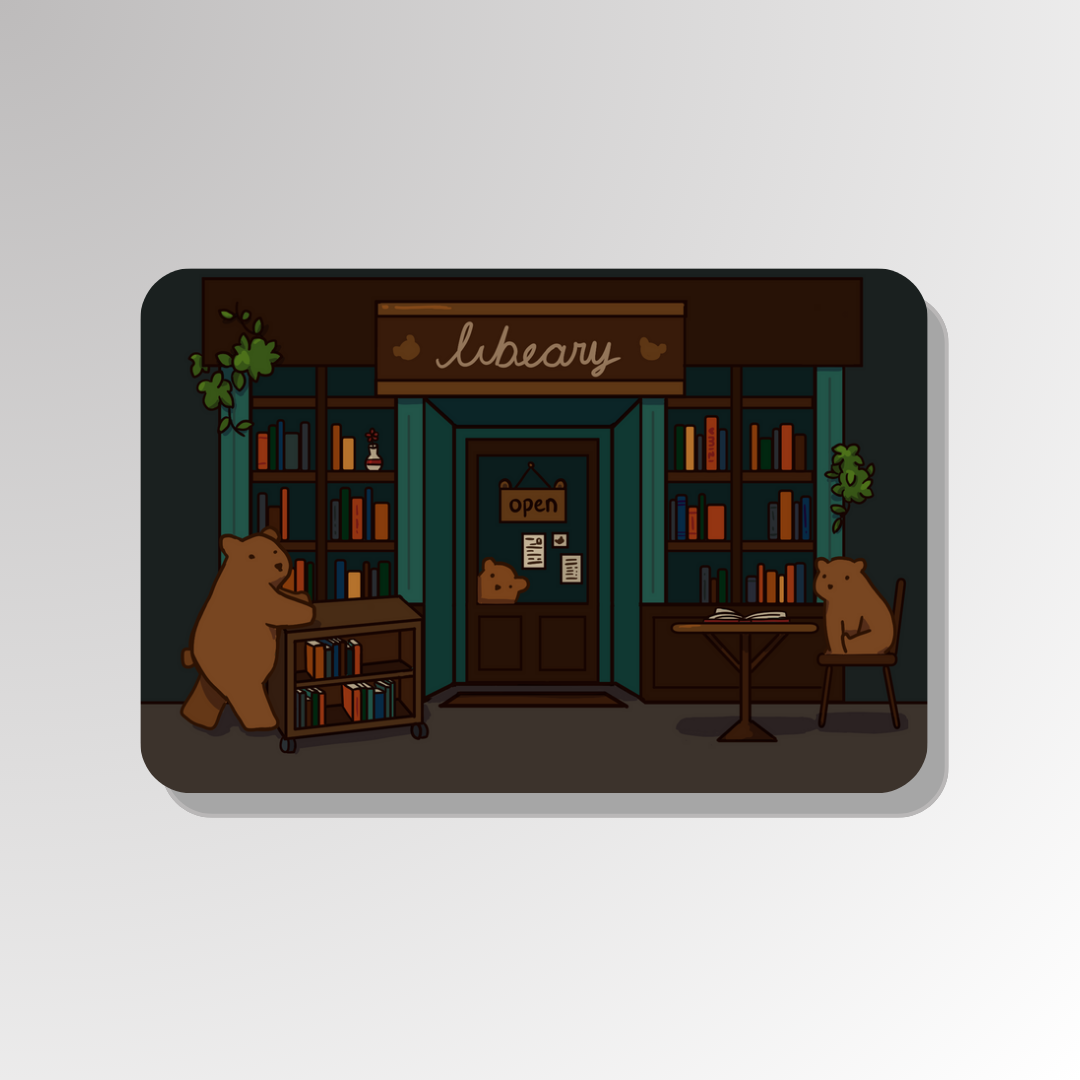 Libeary postcard
