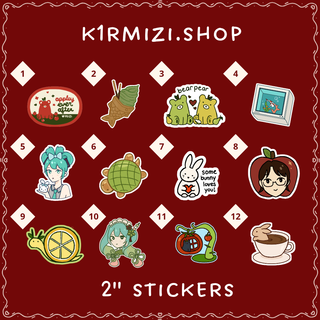 2" stickers /
