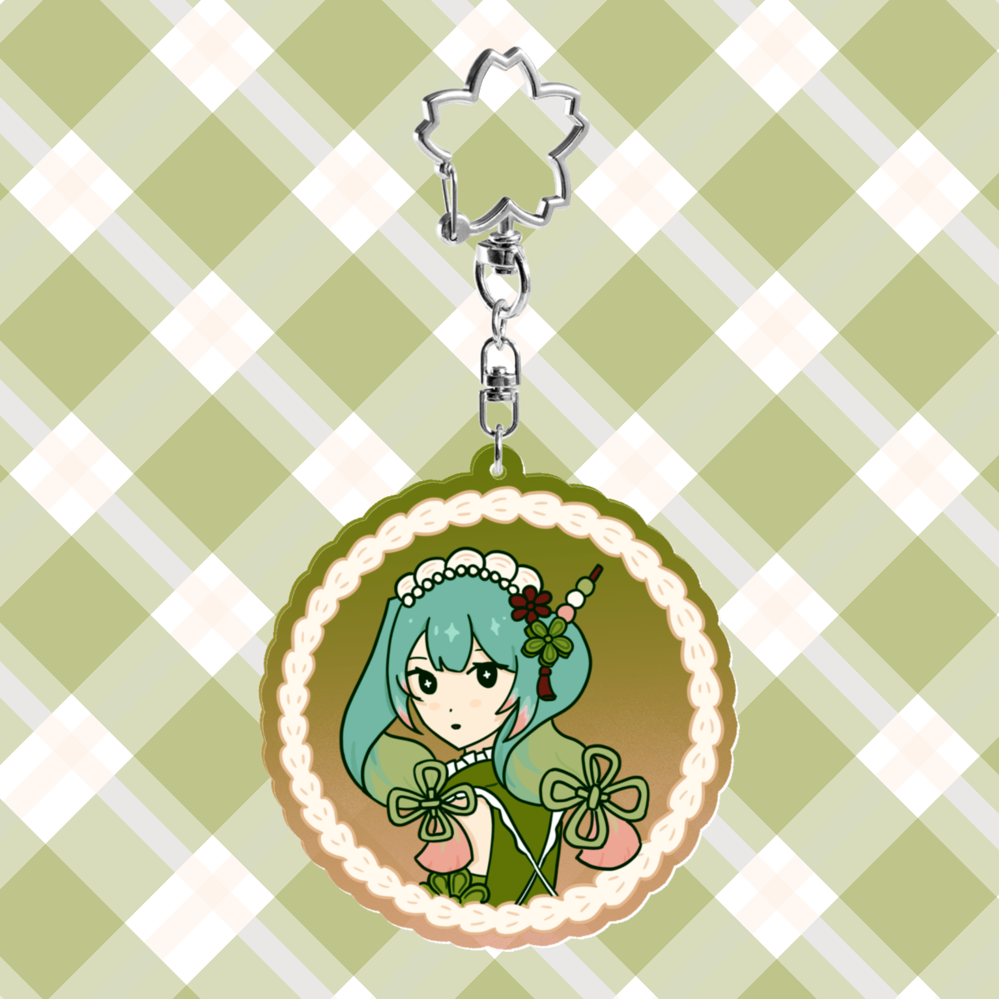 Matcha Miku keychain