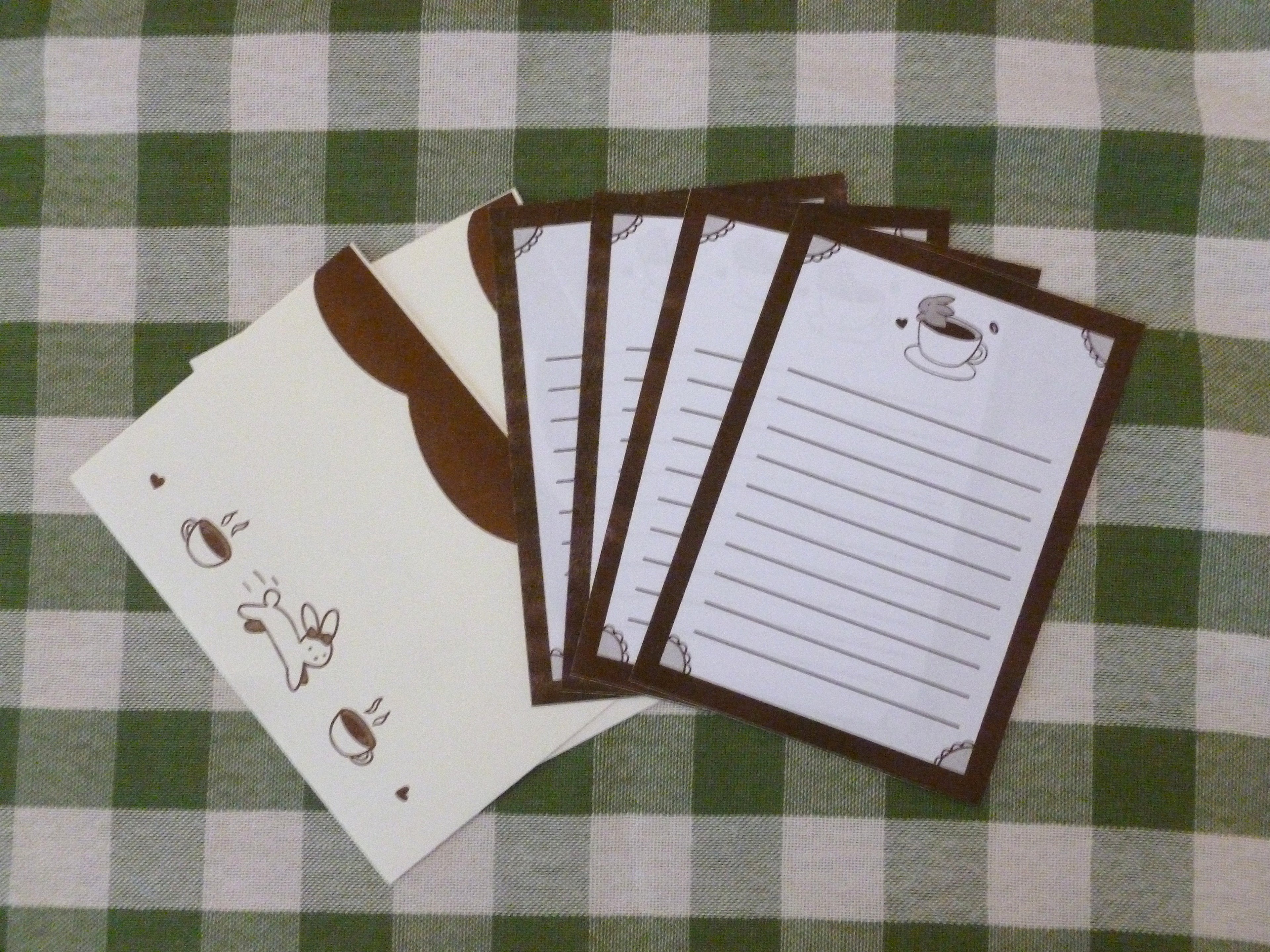 Coffee bun letter set