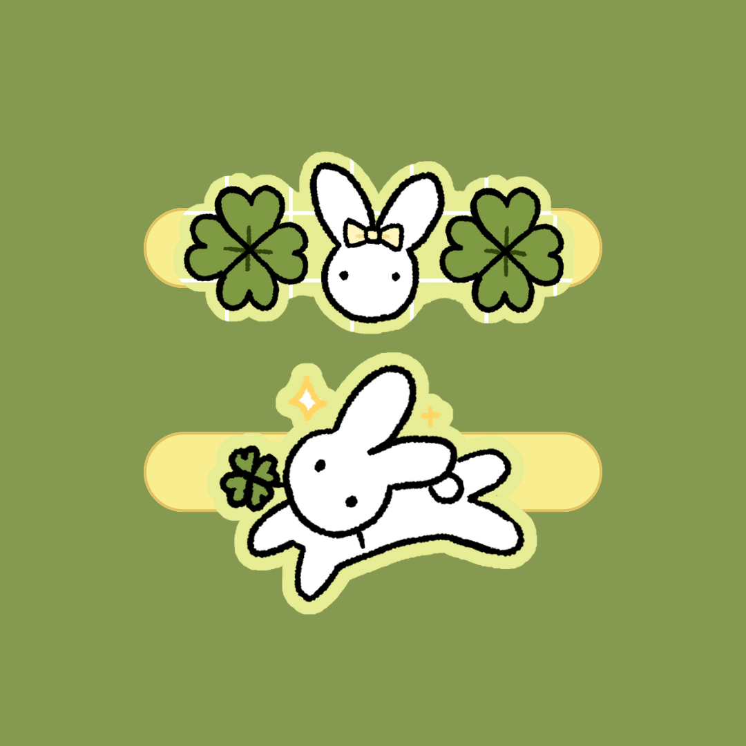 Lucky Bunny Hair Clip Set (NEW, Ships Dec. 1st)