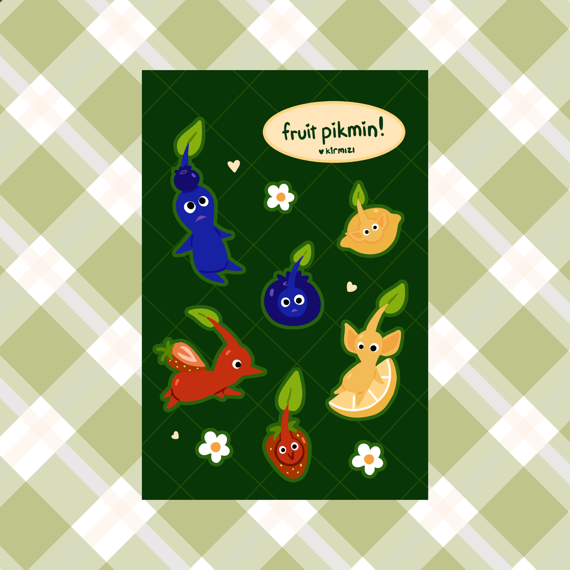 Fruit pikmin sticker sheet